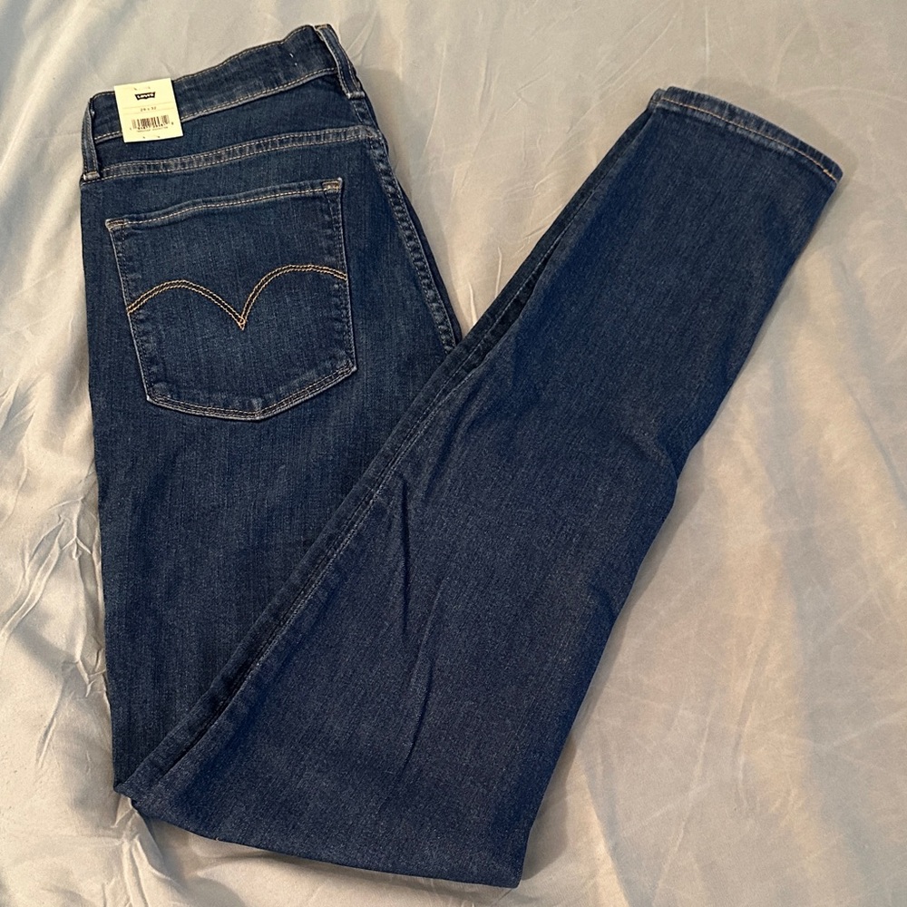 Levi's Blue Skinny Jeans with Signature Brown Patch